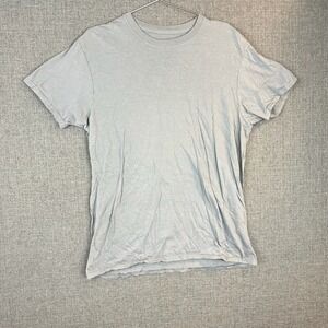 George Mens Gray Crew Neck Short Sleeve T-Shirt Casual Everyday Wear Large